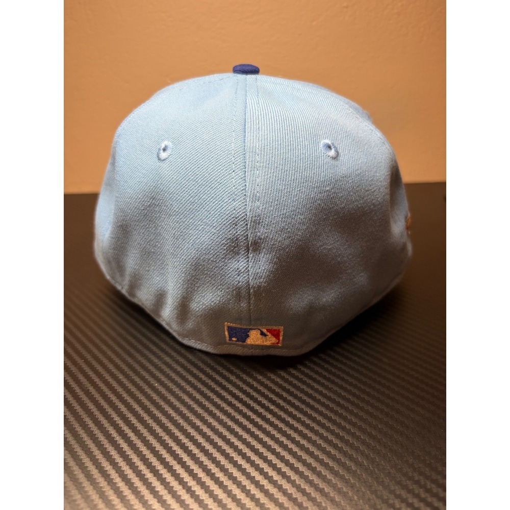 New Era Texas Rangers 59FIFTY Fitted Hat Blue 50th Anniversary Patch Size 7 3/8 - Picture 4 of 6